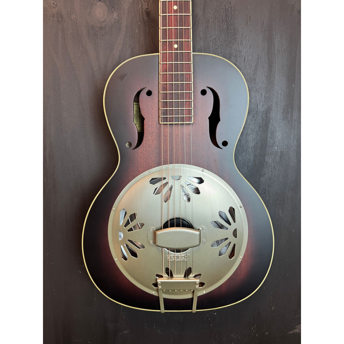 Used Gretsch Alligator Round-Neck Resonator Guitar with Hiscox Case