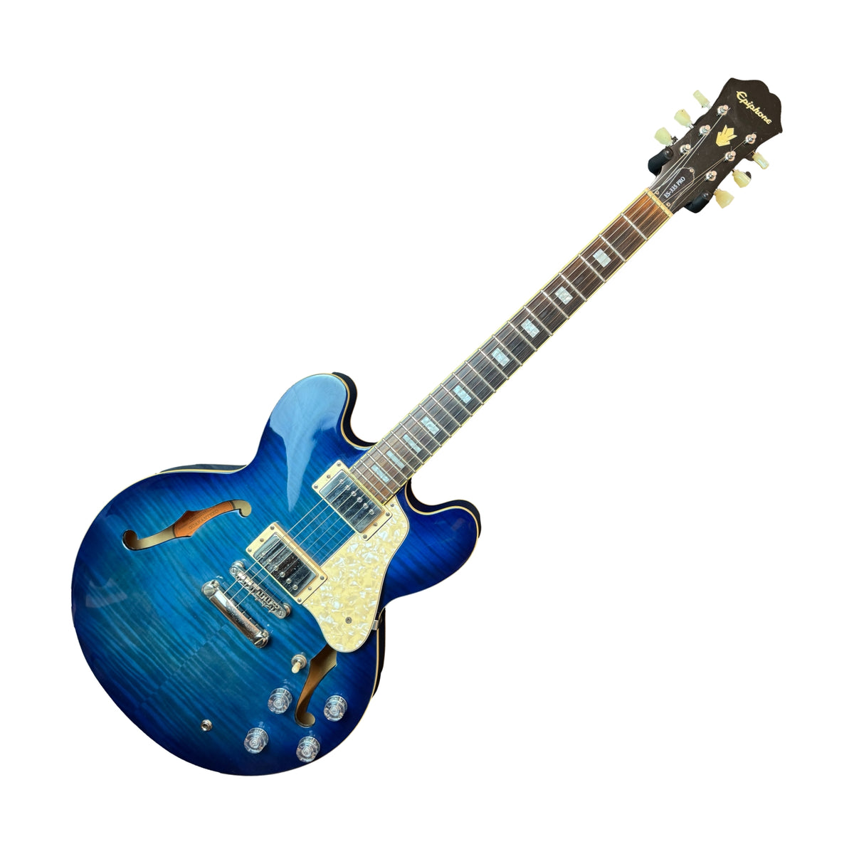Used Epiphone ES-335 PRO Electric Guitar Blue Burst with Hardcase