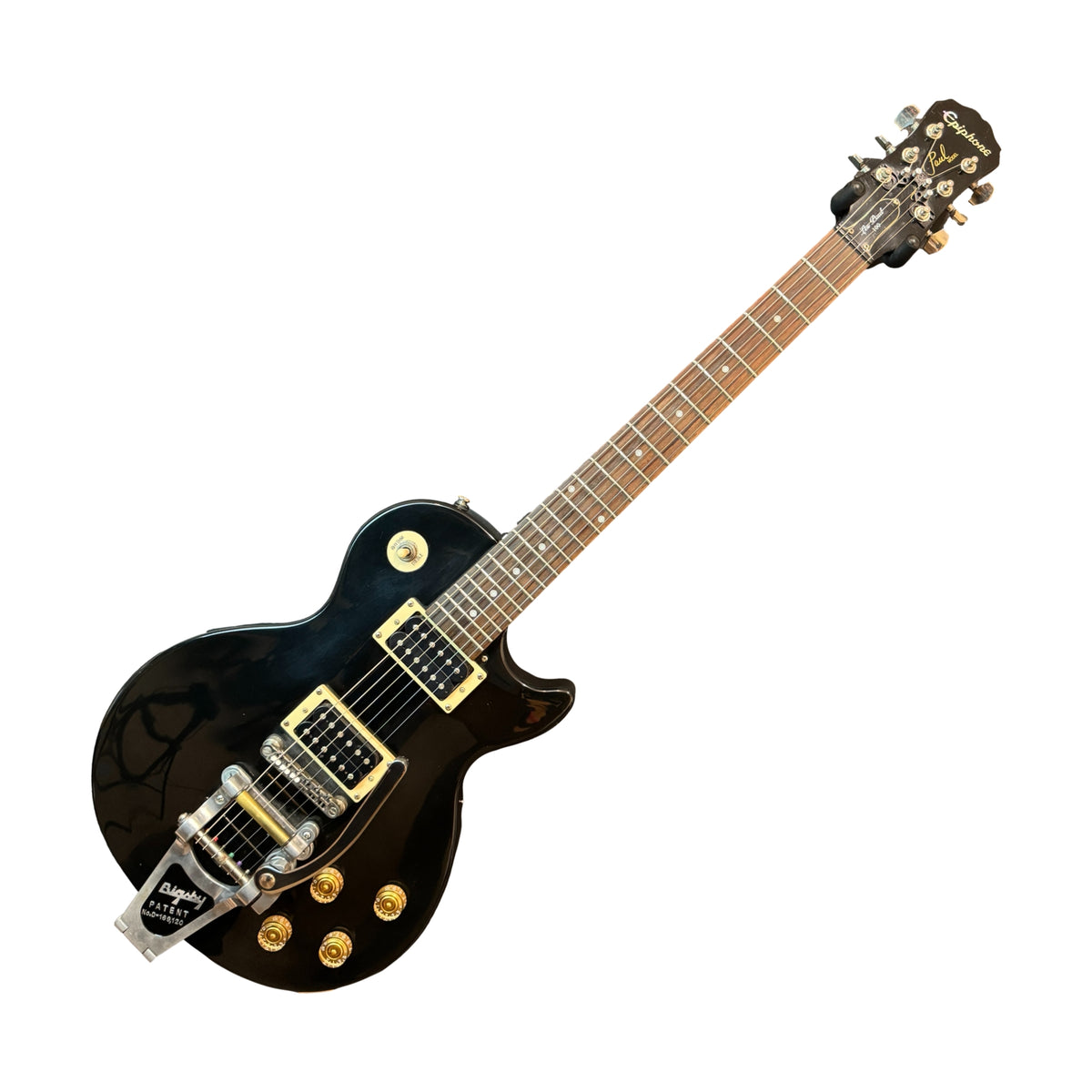 Used Epiphone Les Paul Electric Guitar Black With Tremolo