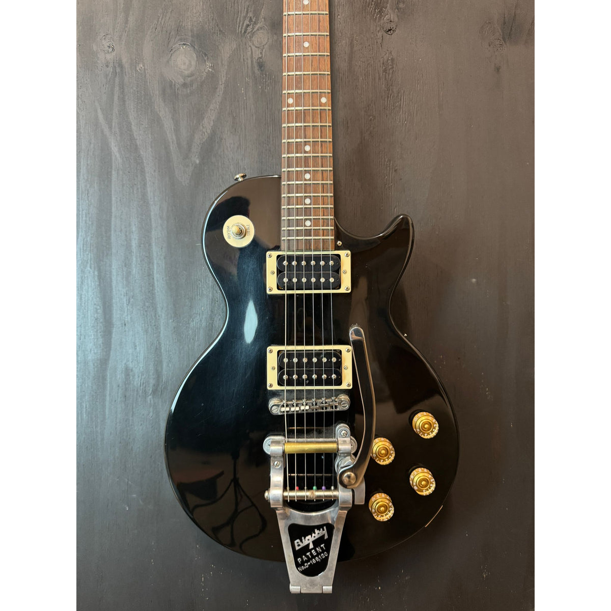 Used Epiphone Les Paul Electric Guitar Black With Tremolo