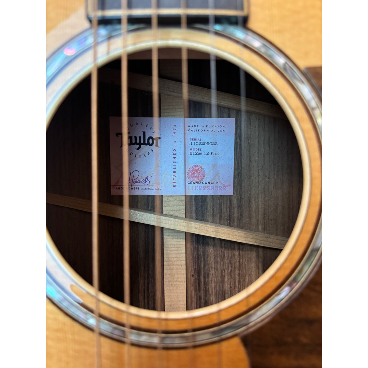 Used Taylor 812ce 12-Fret Acoustic Electric Guitar with Hard Case
