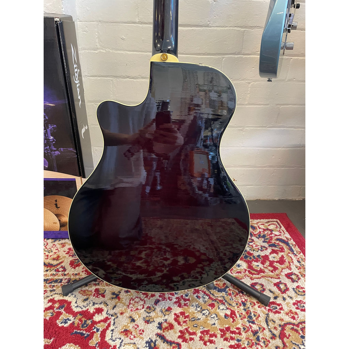 Used Yamaha APX1000 Acoustic Electric Guitar Mocha Black with Hard Case