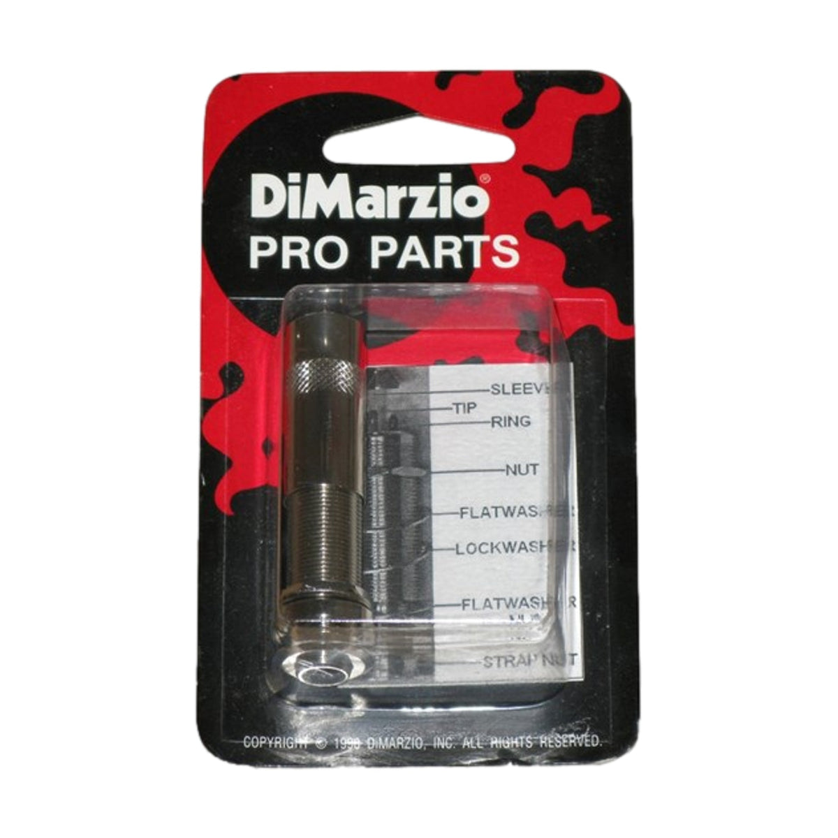 DiMarzio Acoustic Guitar End Pin Jack Heavy Duty Stereo Chrome EP1310