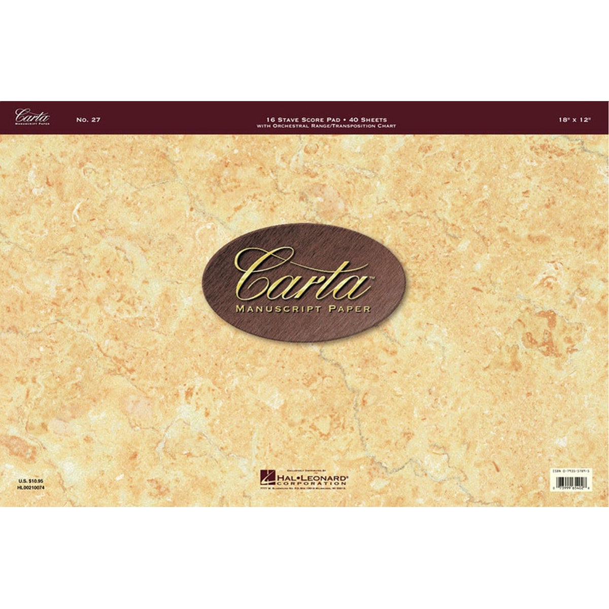 Carta Manuscript Paper No. 27 Professional