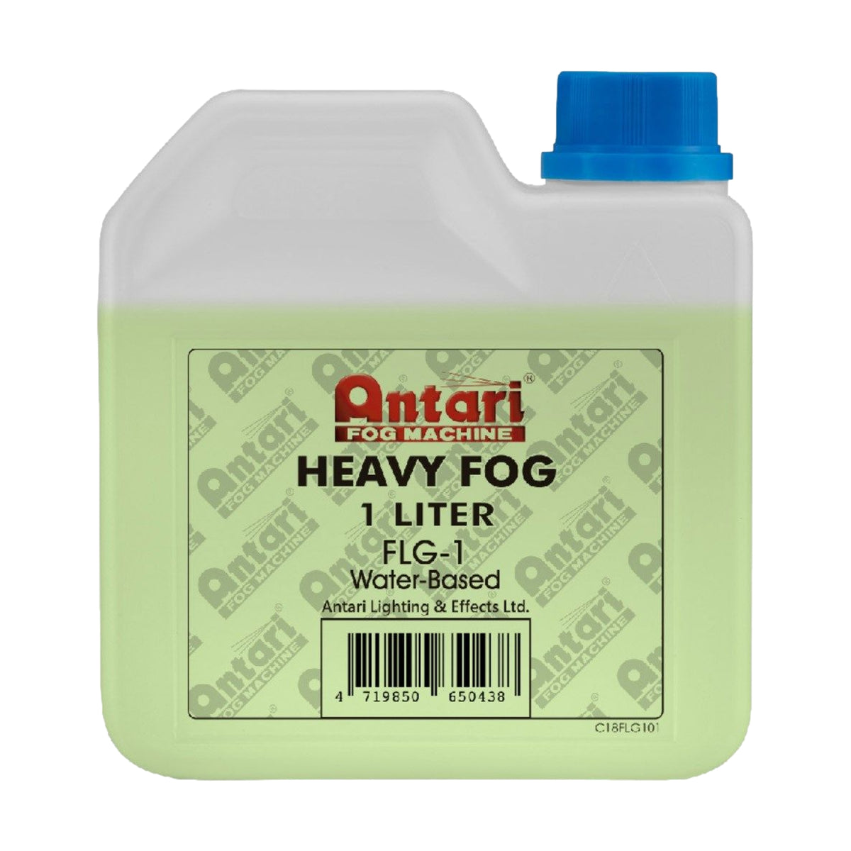 Antari FLG1 Heavy Duty Smoke Fog Fluid 1 Litre Green Fluid Water Based