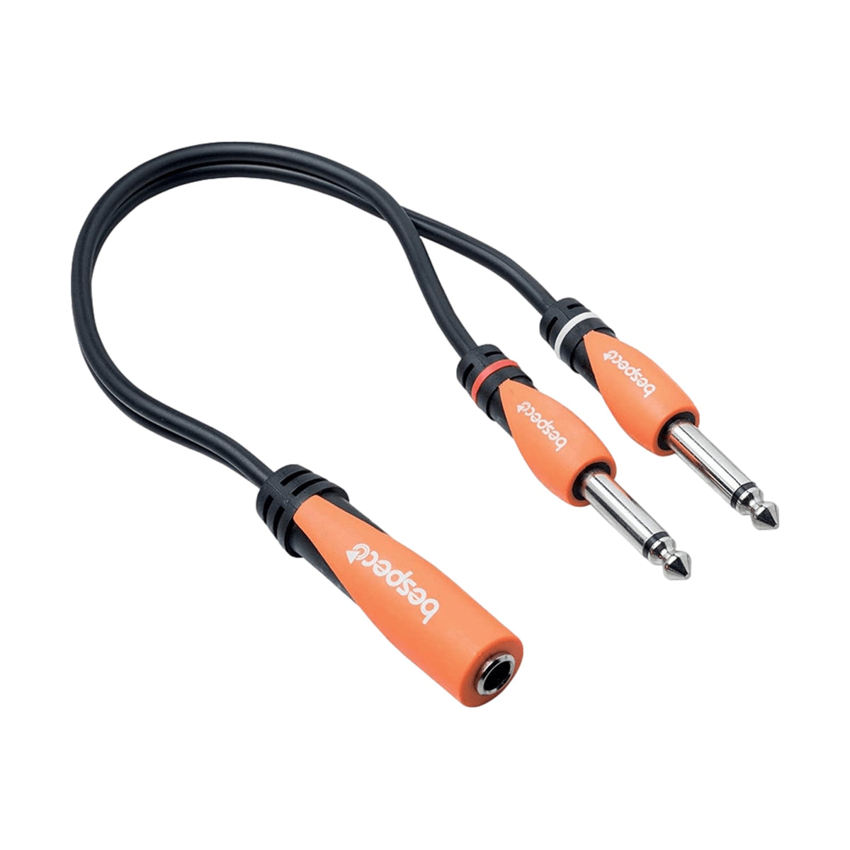 Bespeco Interlink Cable Stereo Jack Female to 2x Mono Jack 1ft