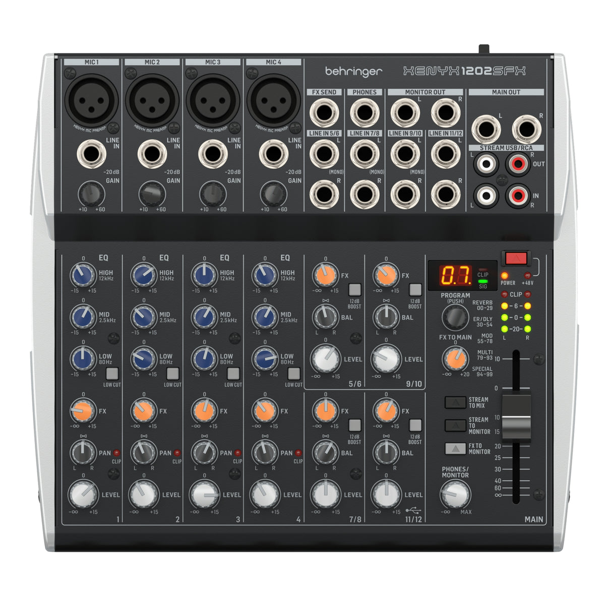 Behringer Xenyx 1202SFX 12 Channel Mixer with USB and FX