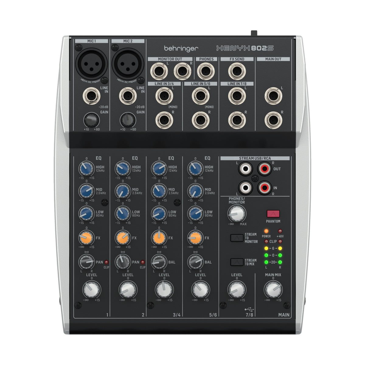 Behringer XENYX 802S 8-Channel Mixer with USB