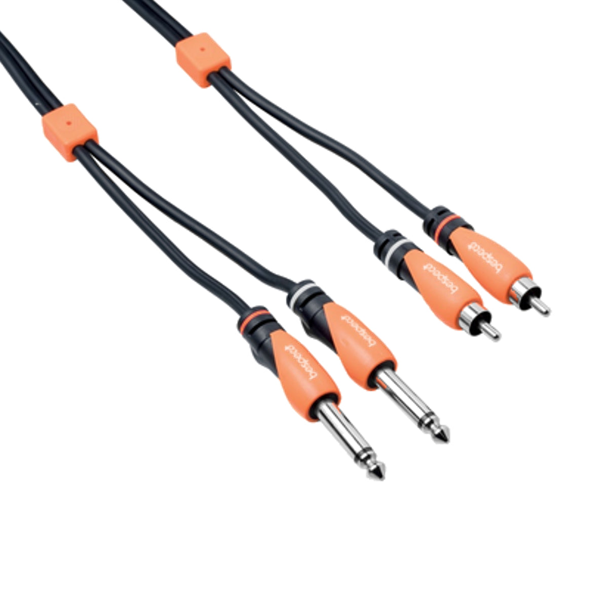 Bespeco 2x 1/4 Inch TRS to 2x RCA 6ft cable
