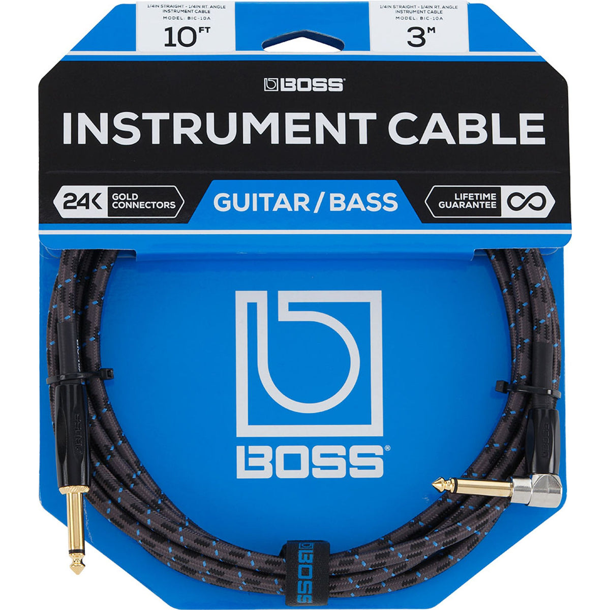 Boss BIC-10A 10ft/3m Instrument Cable (BIC-10A)