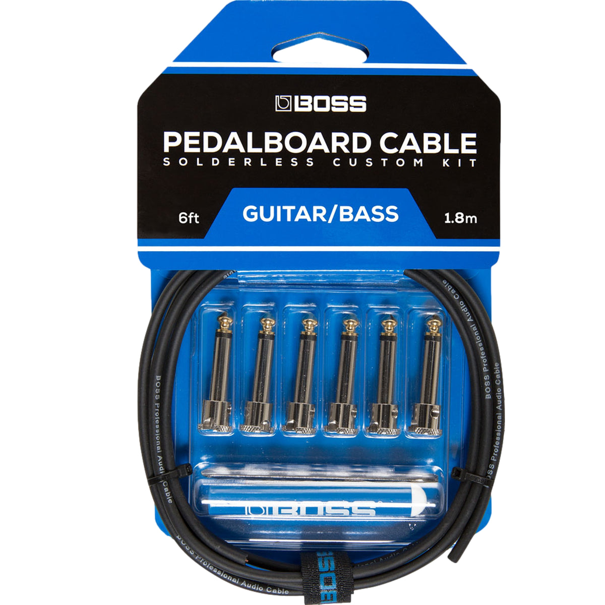 Boss Pedalboard 6ft Cable Kit with 6 Connectors