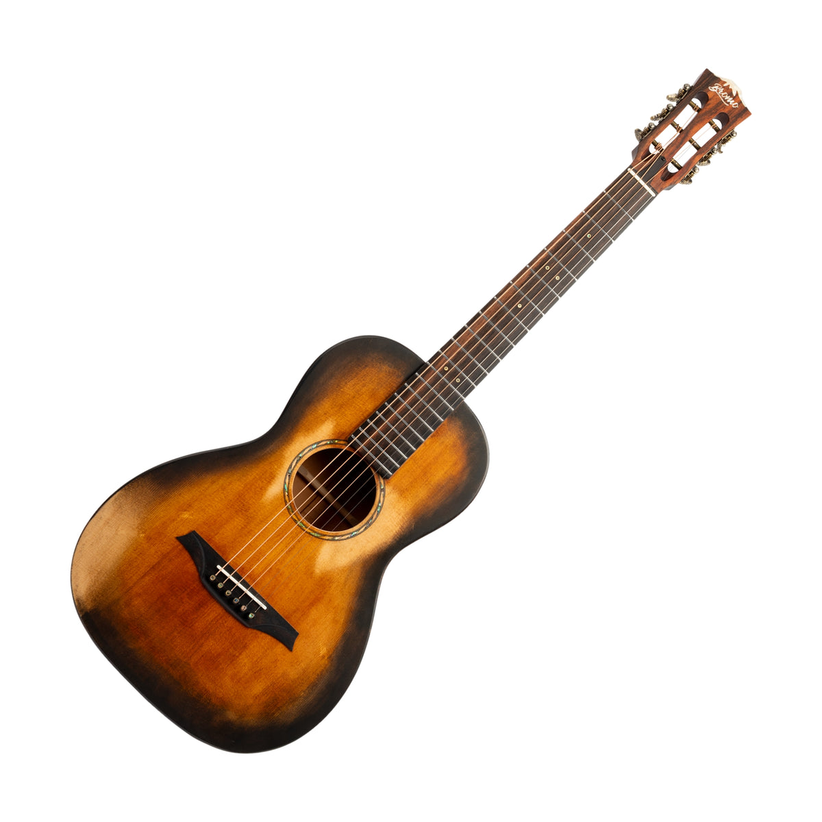 Bromo Acoustic Parlour Guitar BAR6HHS Historic Sunburst Satin