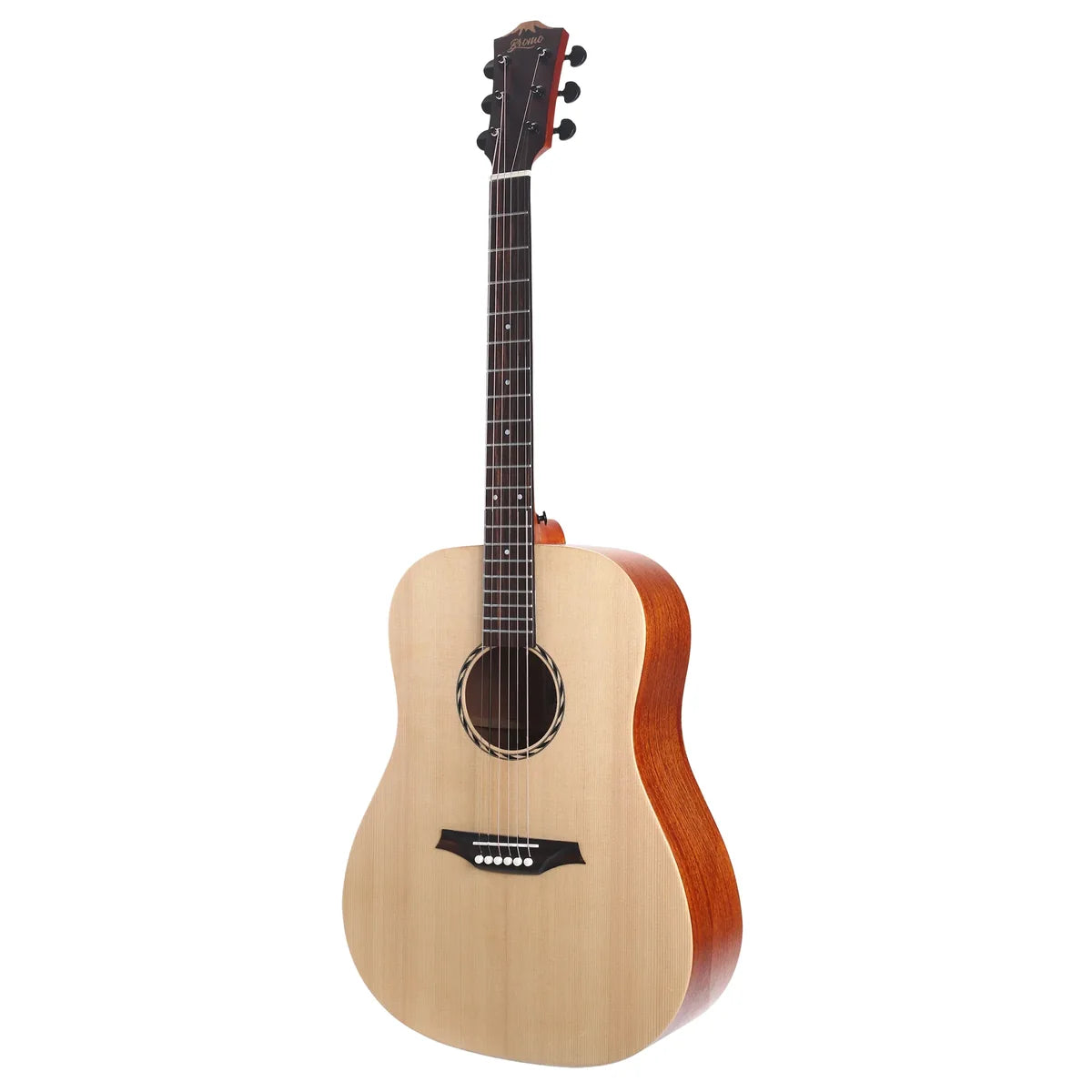 Bromo BAT1NL Acoustic Guitar Solid Top Dreadnought Left Handed