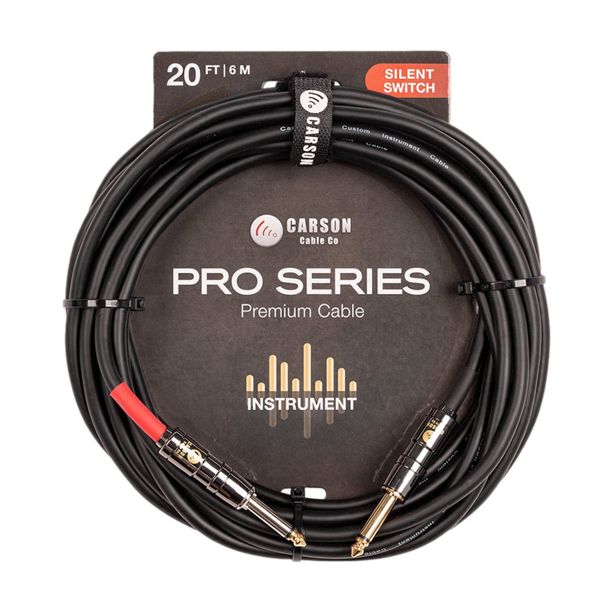 Carson Pro 20ft Silent Switch Guitar Cable CSW20SS