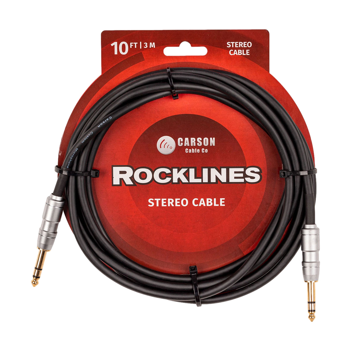 Carson Rocklines 10 Inch TRS Stereo Cable