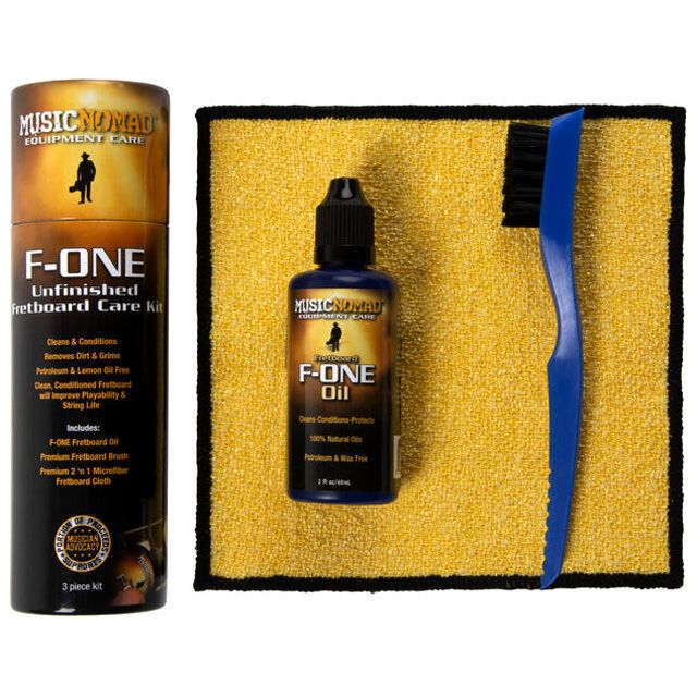 Music Nomad F-ONE Unfinished Fretboard Care Kit with Oil Cloth and Brush