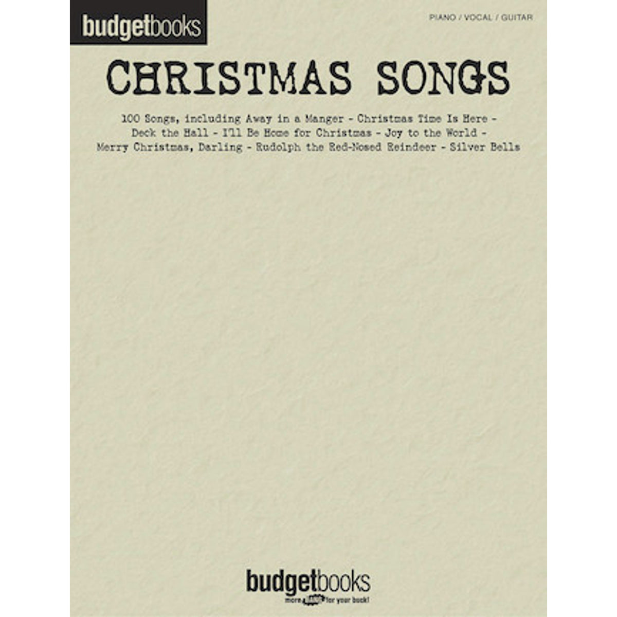 Christmas Songs Budget Books