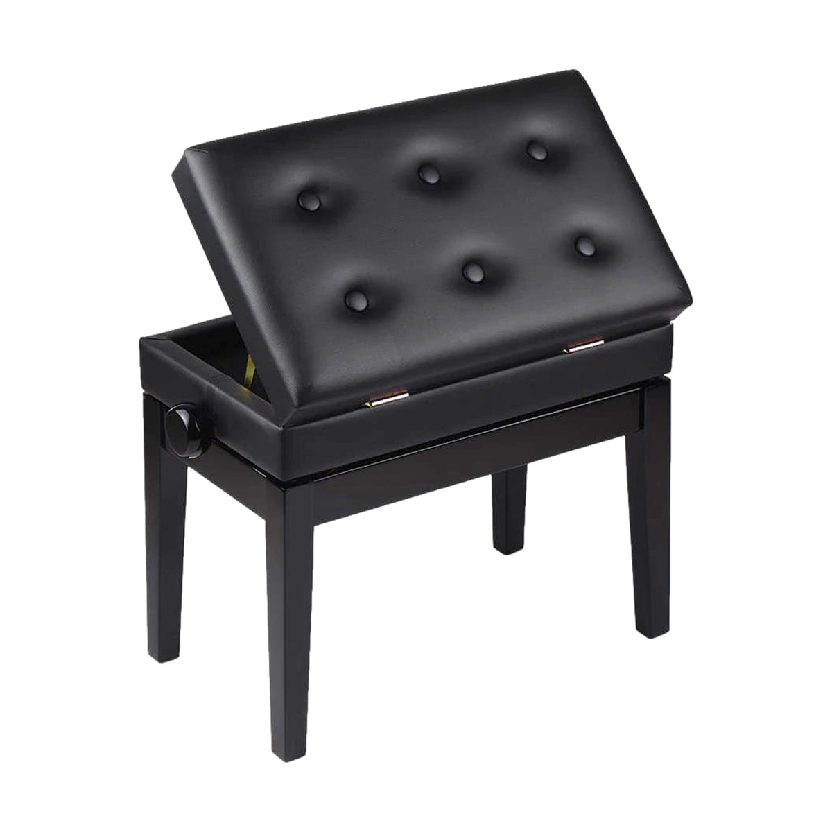 Conner PJ007 Piano Bench Gloss Ebony Piano Bench