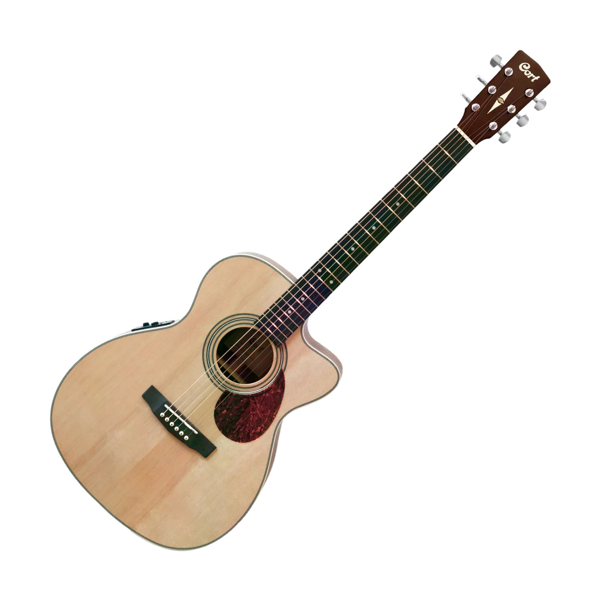 Cort L500E BW OP OM Cutaway Acoustic Guitar with Deluxe Gig Bag