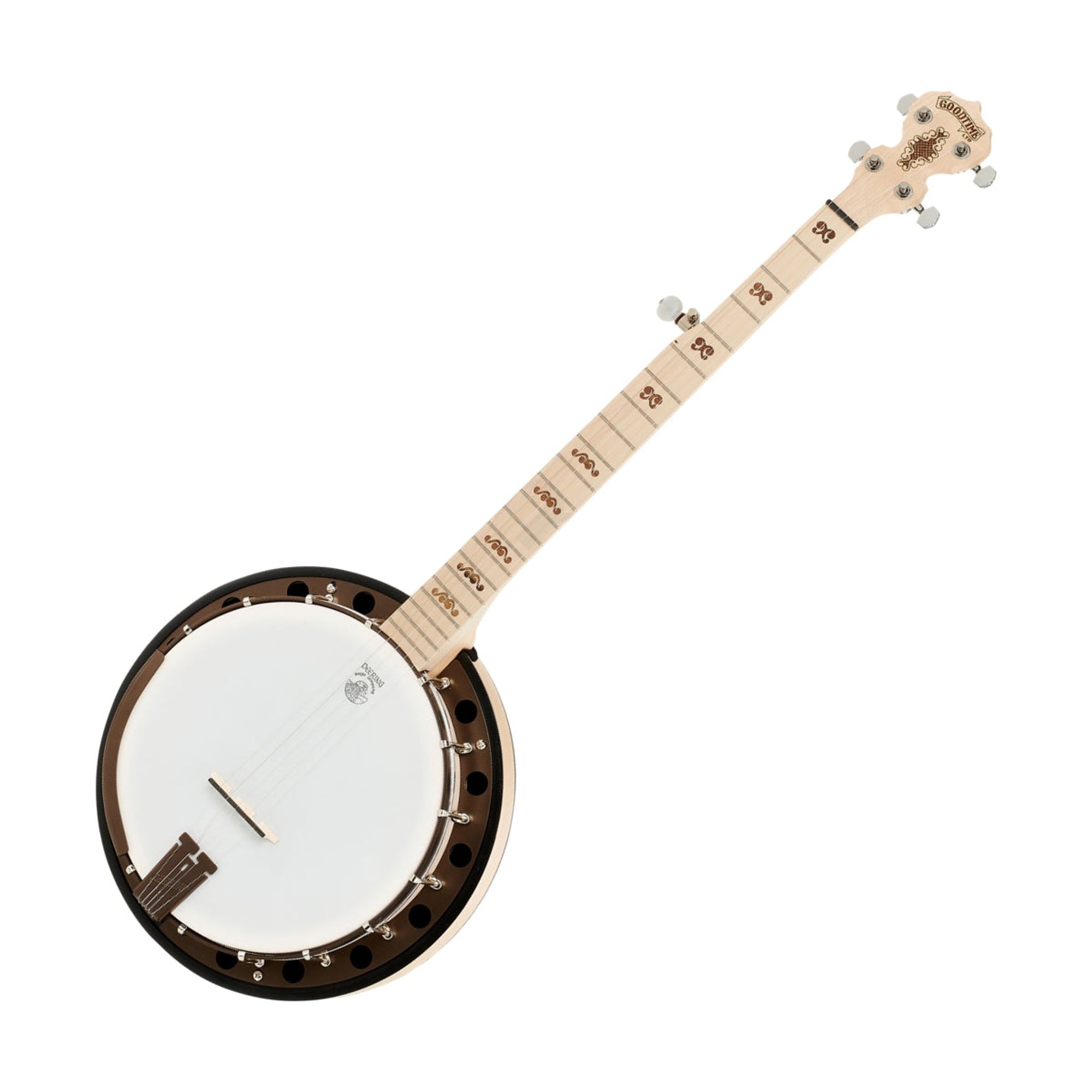 The Deering Goodtime Two Limited Edition Bronze banjo is a limited release of the extremely popular Goodtime Two model. An elegant Gold Rubbed Bronze finish offers an extremely durable, low maintenance and completely hypoallergenic hardware option.