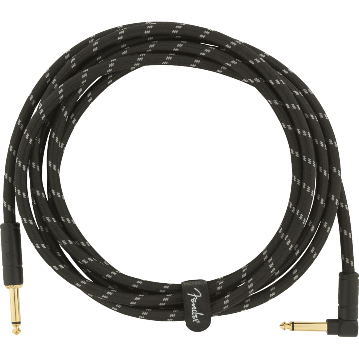 Deluxe Series Instrument Cable Straight-Angle 10ft Black Tweed