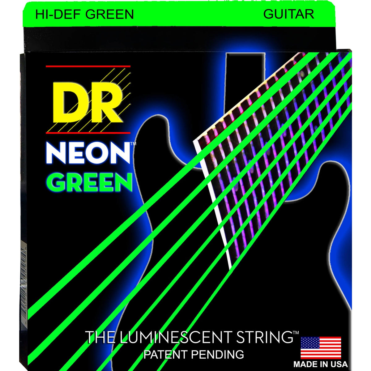 DR Strings Neon Green Electric Guitar Strings 9-42