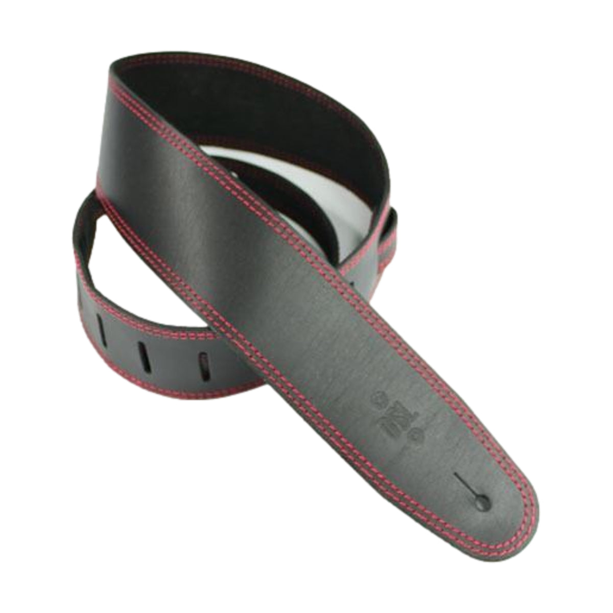 DSL Guitar Strap 2.5 Inch Single Layer Black and Red