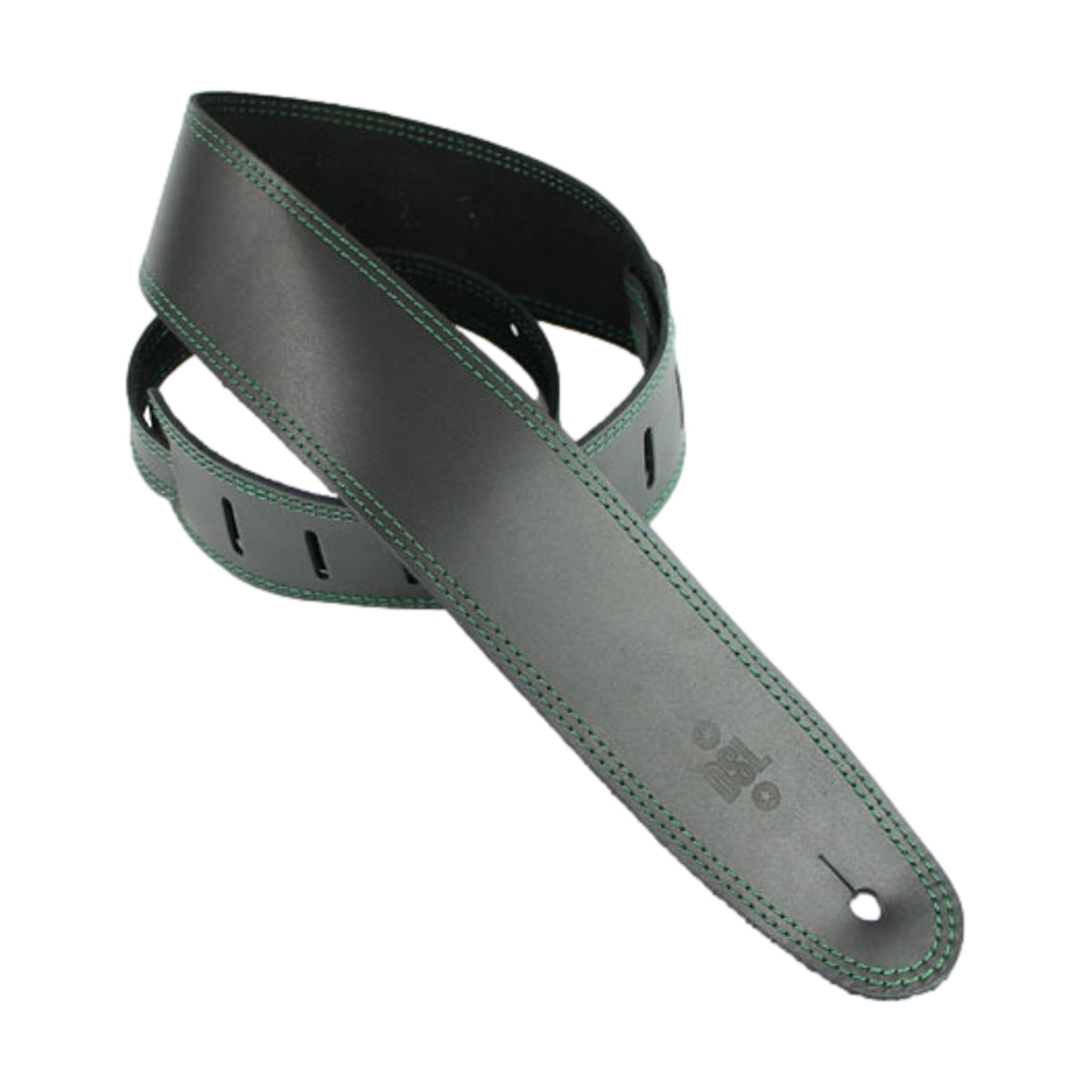 DSL Guitar Strap 2.5 Inch Single Layer Strap Black and Green