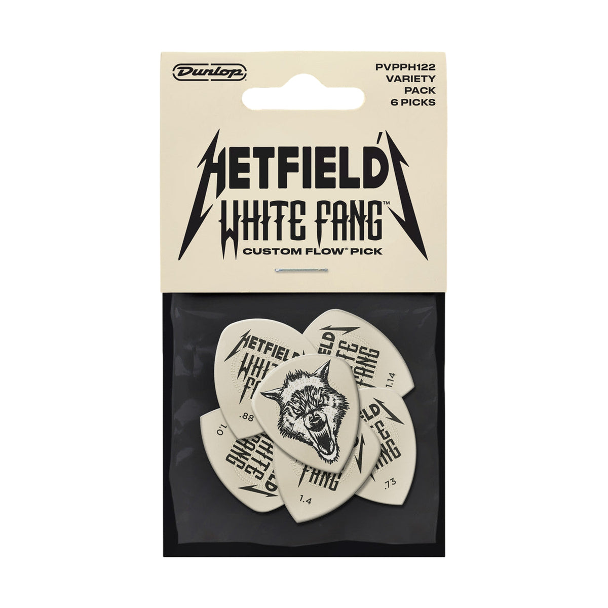 Dunlop Hetfield White Fang Guitar Picks Variety Pack of 6
