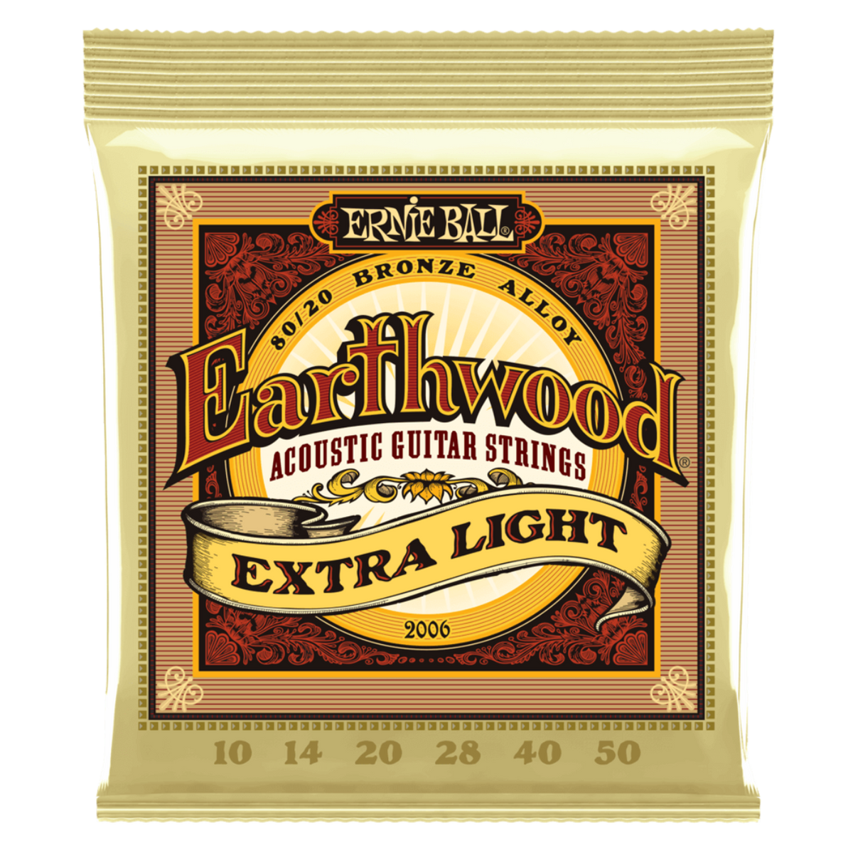The Earnie Ball Earthwood Acoustic Guitar String set are the most popular acoustic guitar strings provide a crisp, ringing sound with pleasing overtones.