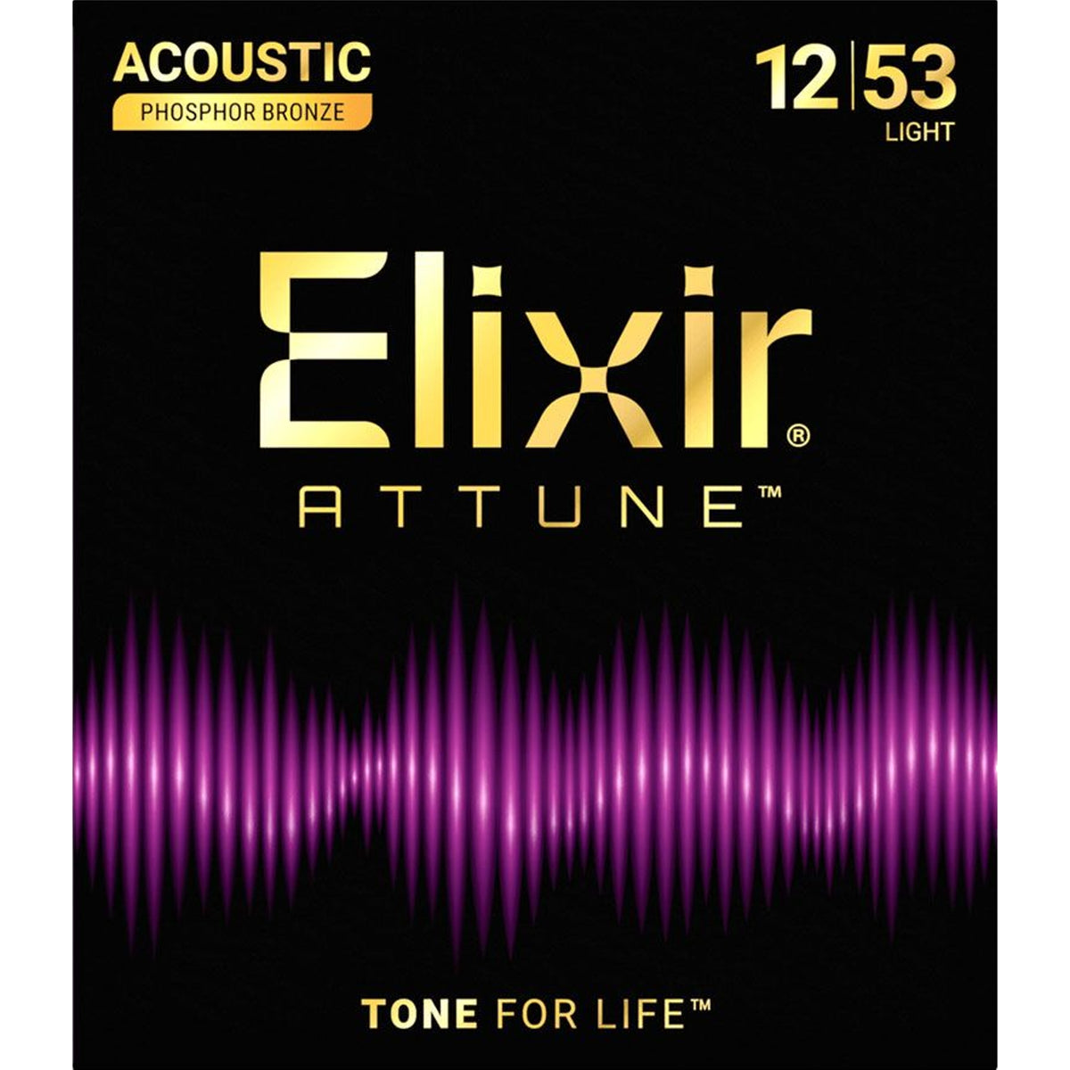 Elixir Attune Phosphor Bronze Guitar Strings Light 12-53