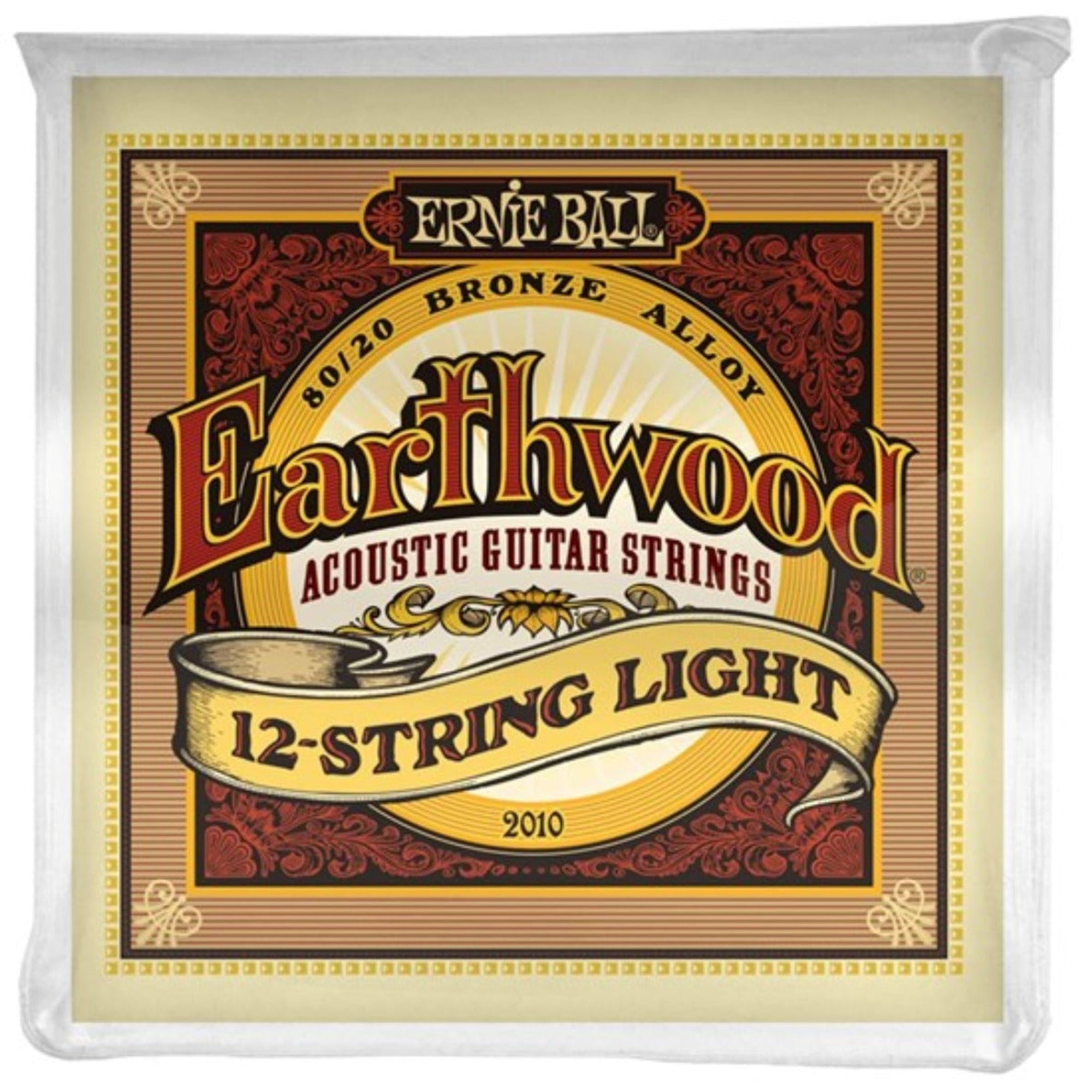 The Ernie Ball Acoustic Guitar Strings are made from 80% copper, 20% zinc wire wrapped around hex shaped tin plated steel core wire. The most popular acoustic guitar strings provide a crisp, ringing sound with pleasing overtones. 
