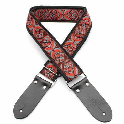 DSL 2 inch Guitar Strap Jacquard Webbing DC-RED