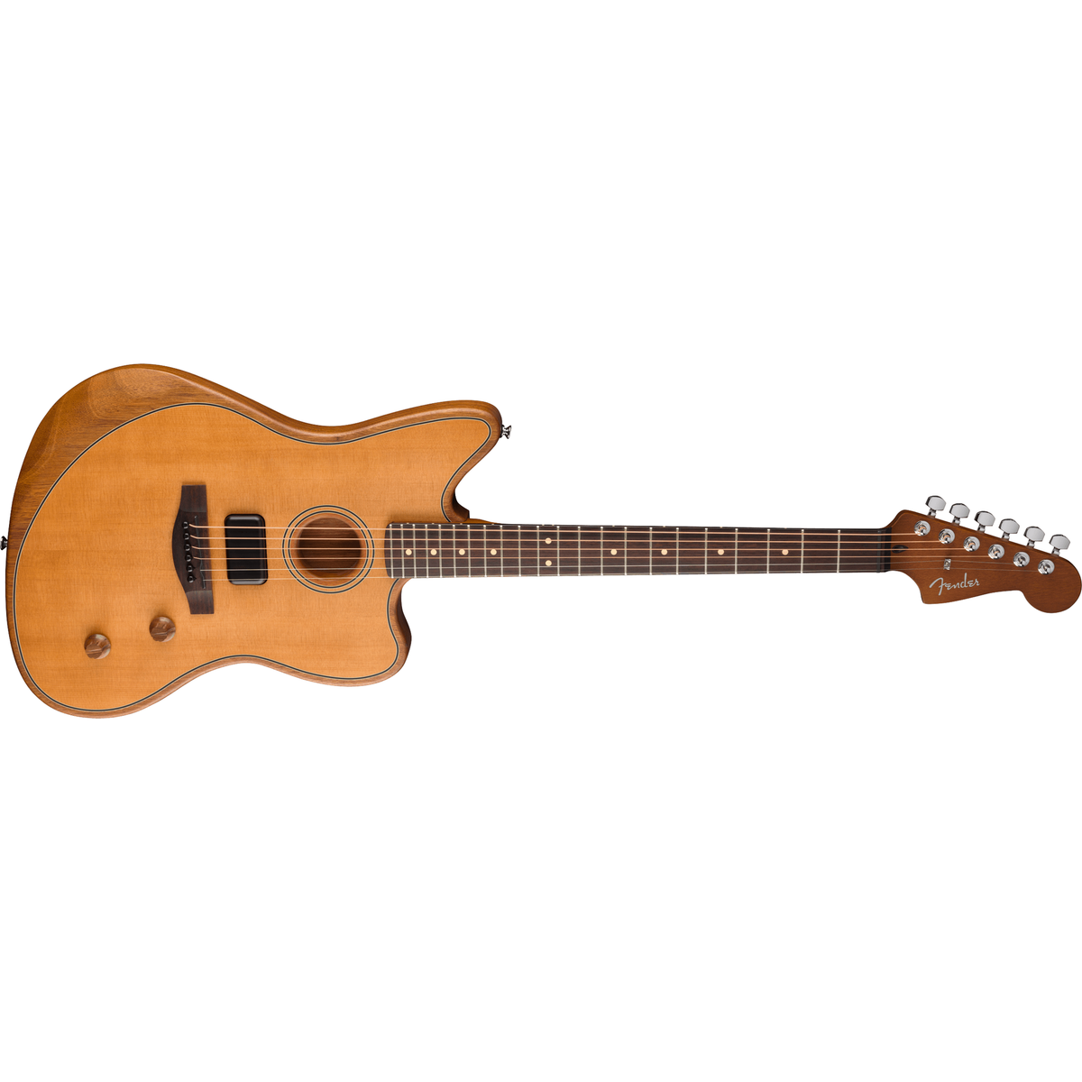 Fender Acoustasonic Standard Jazzmaster Electric-Acoustic Guitar Aged Natural