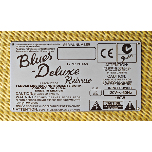 Fender Blues Deluxe Reissue Electric Guitar Amp