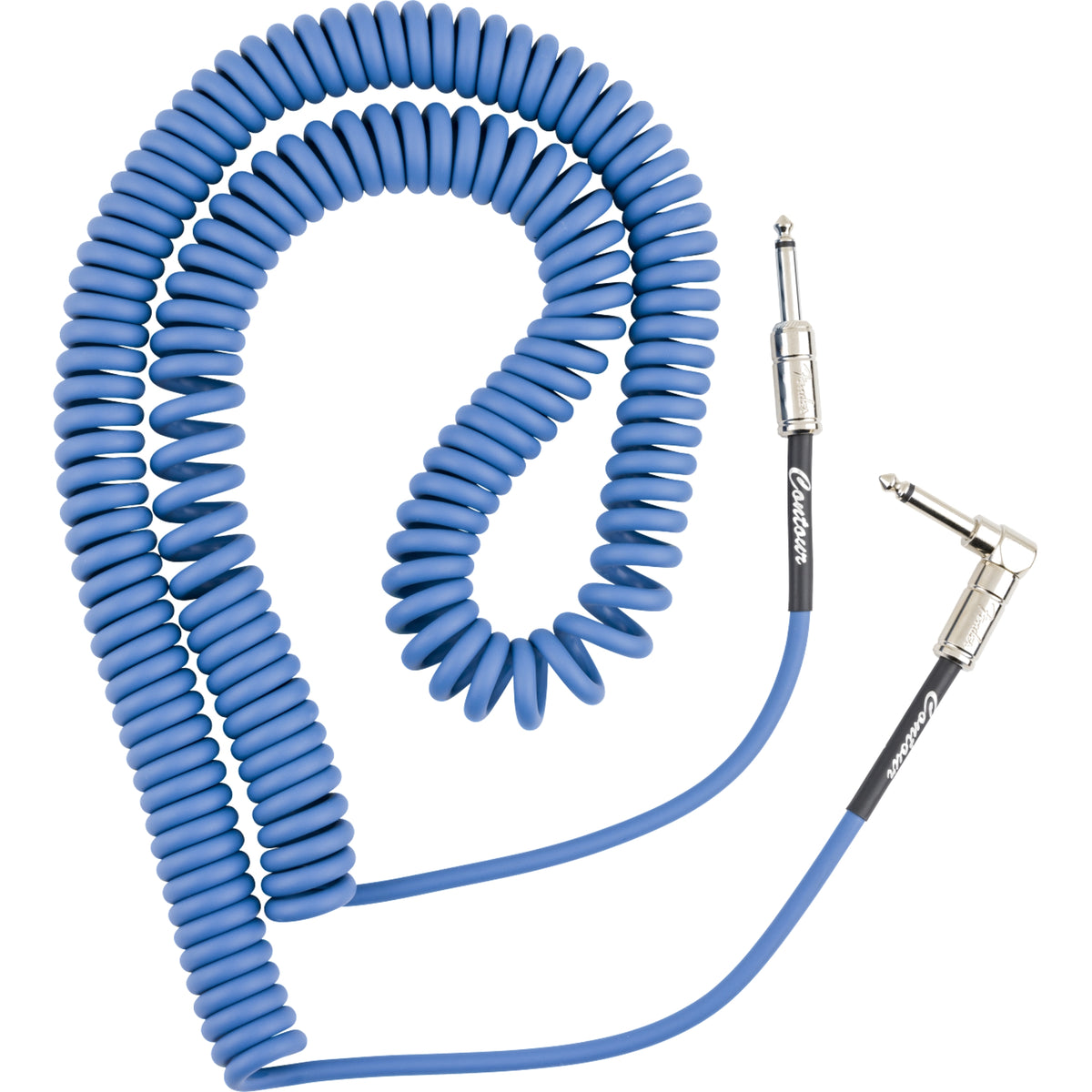 Fender Contour 30ft Coiled Cable Lake Placid Blue