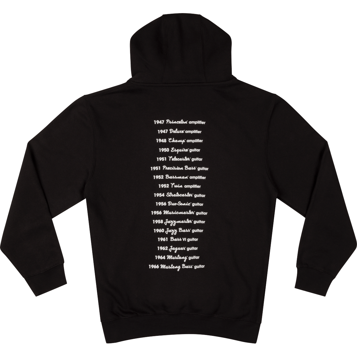 Fender Logo Date Back Hoodie Black XL