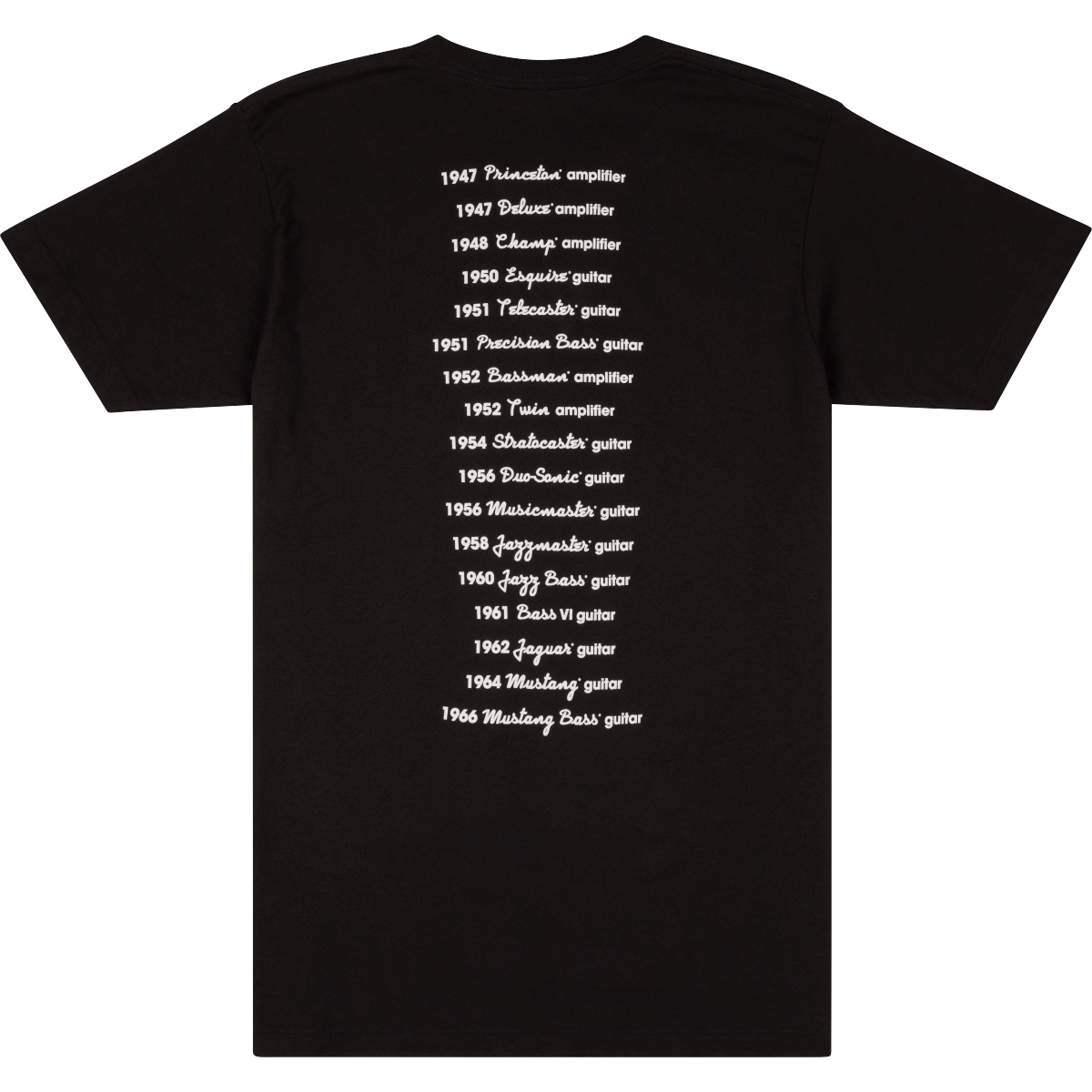 Fender Logo Date Back Tee Black XXL