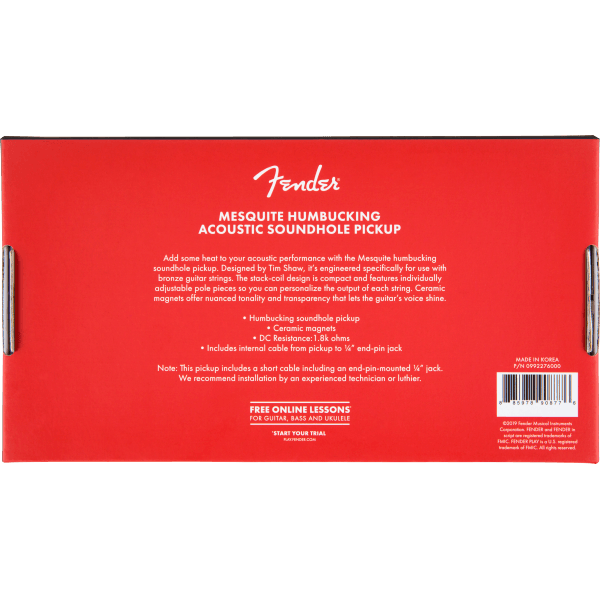 Fender Mesquite Humbucking Acoustic Soundhole Pickup