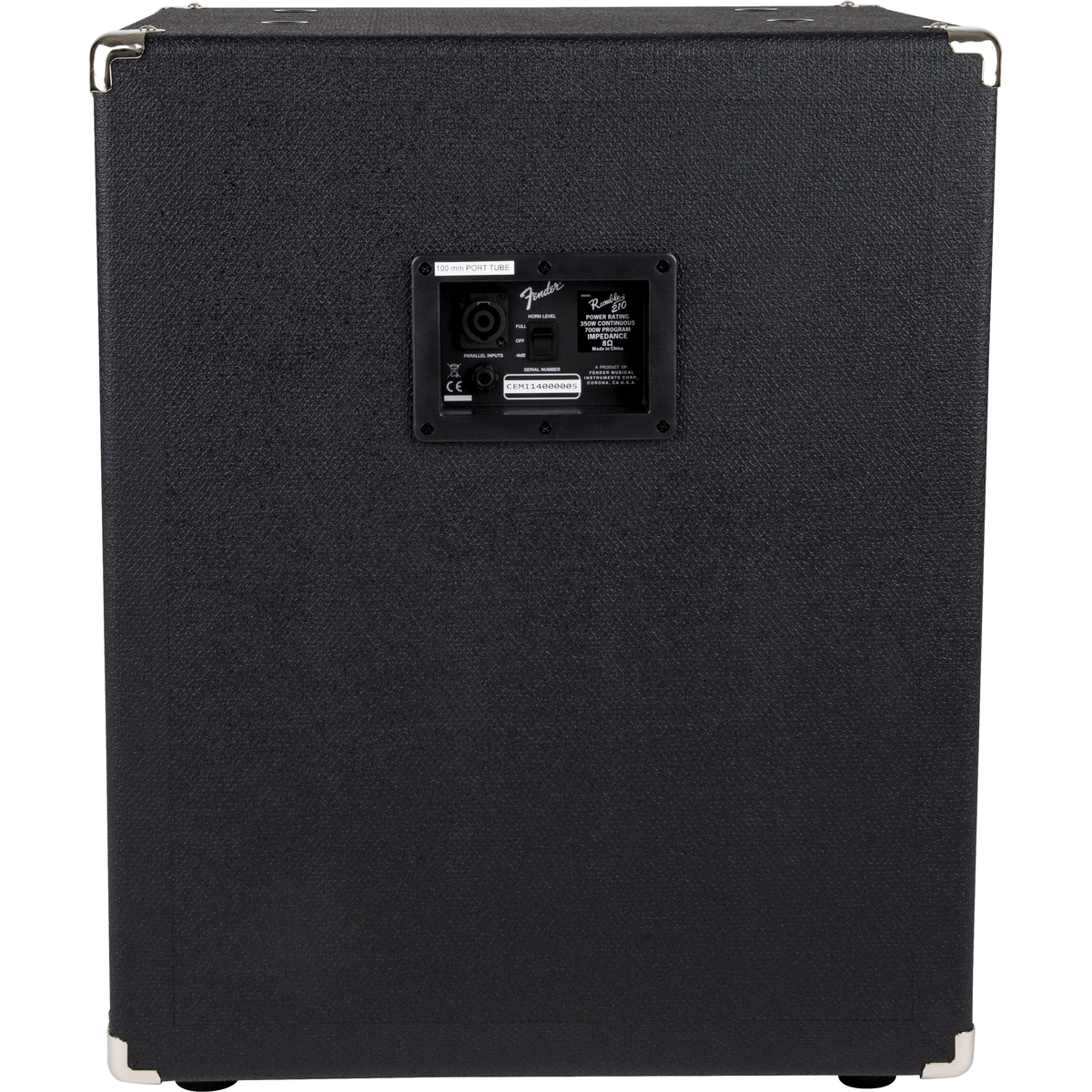 Fender Rumble 210 Bass Cabinet Black and Silver