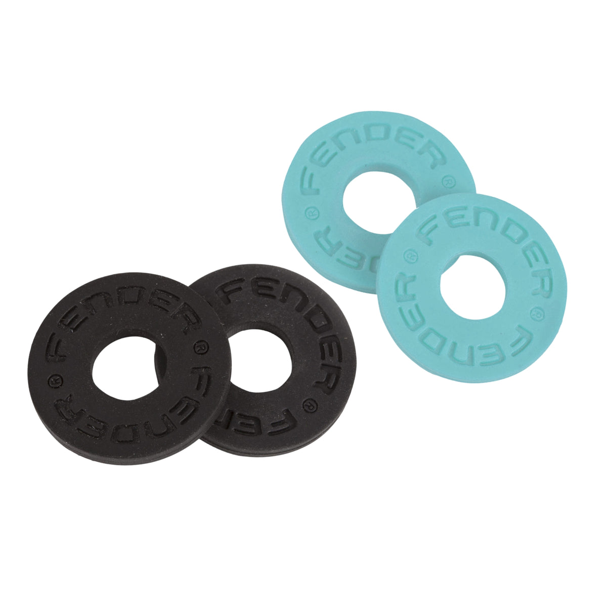 Fender Strap Blocks 4 Pack Black and Daphne Blue