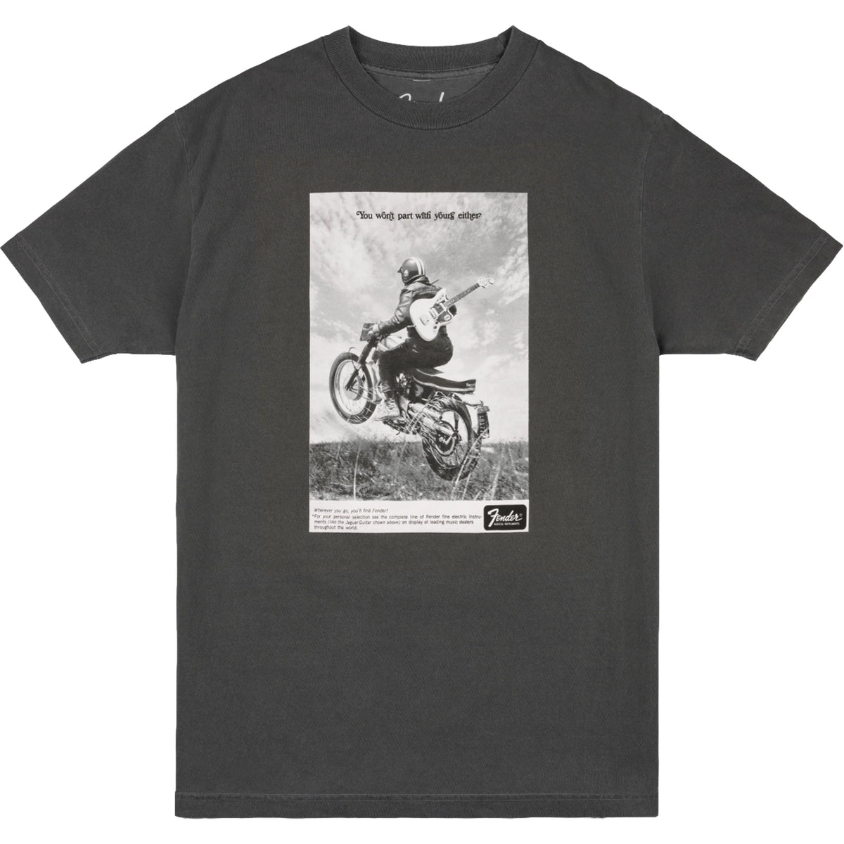 Fender Vintage Ad Biker Tee Graphite M