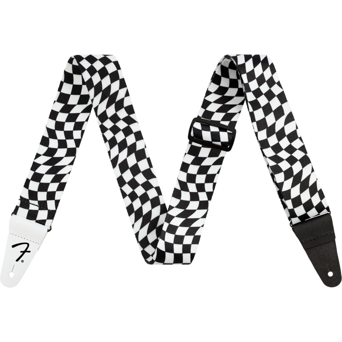 Fender Wavy Checkerboard Polyester Strap Black-White