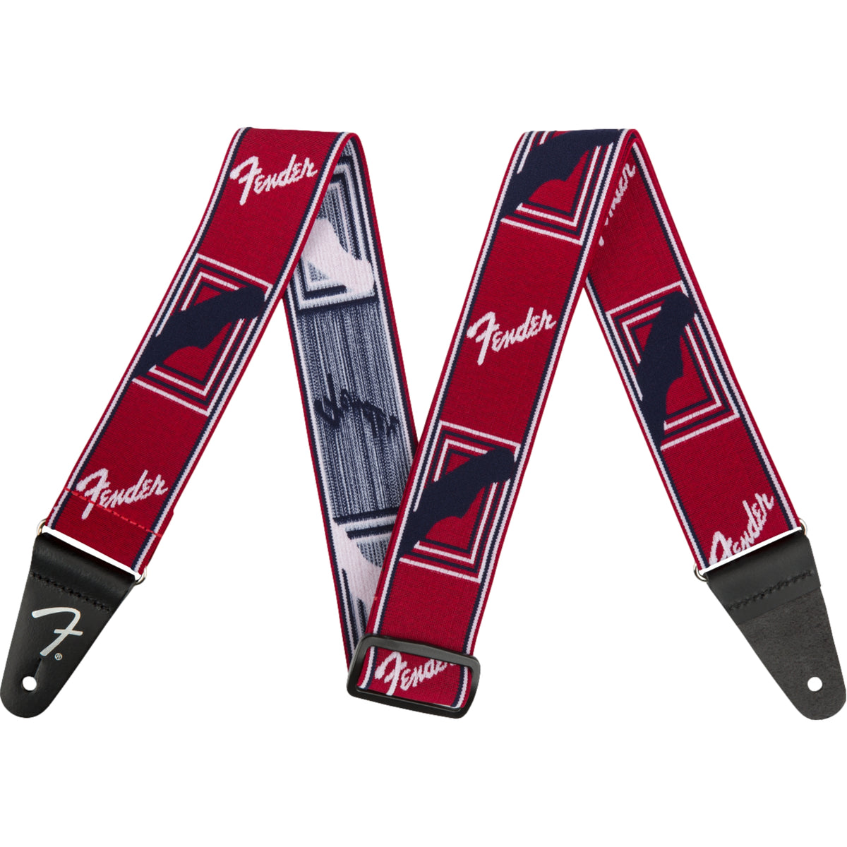 Fender WeighLess Monogram Strap Red/White/Blue 2