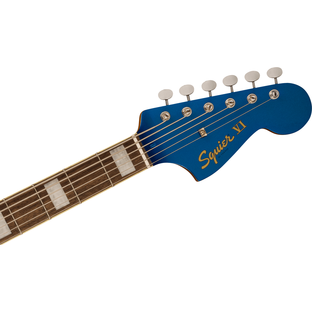 FSR Squier Classic Vibe Bass VI Laurel Fingerboard Parchment Pickguard Matching Headstock Lake Placid Blue