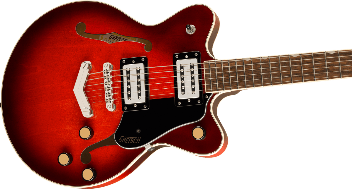 Grestch G2655 Streamliner Center Block Jr. Double-Cut Hollow-Body Electric Guitar Claret Burst