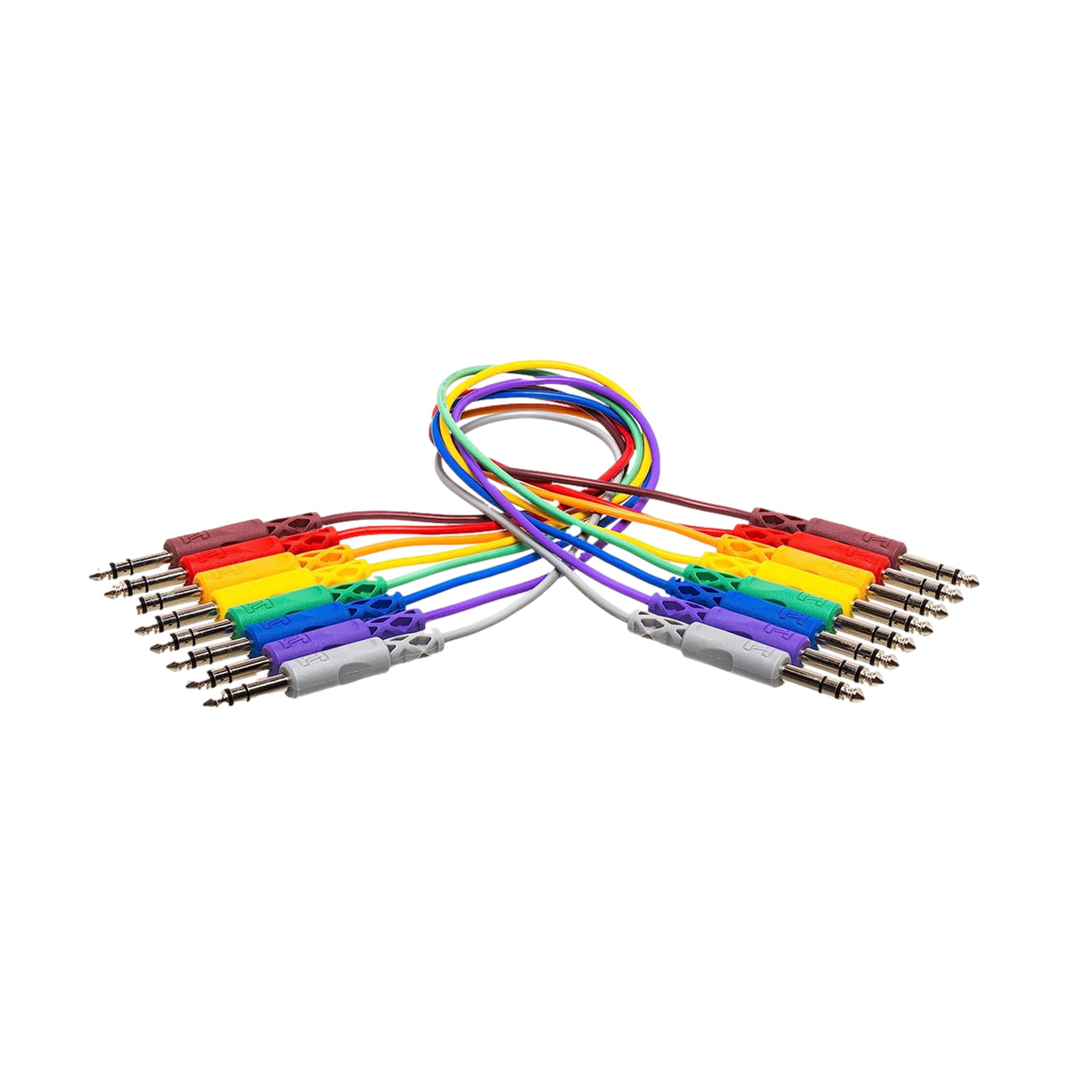 Hosa CSS890 Balanced Patch Cables 14 Inch TRS 3ft 8-Pack
