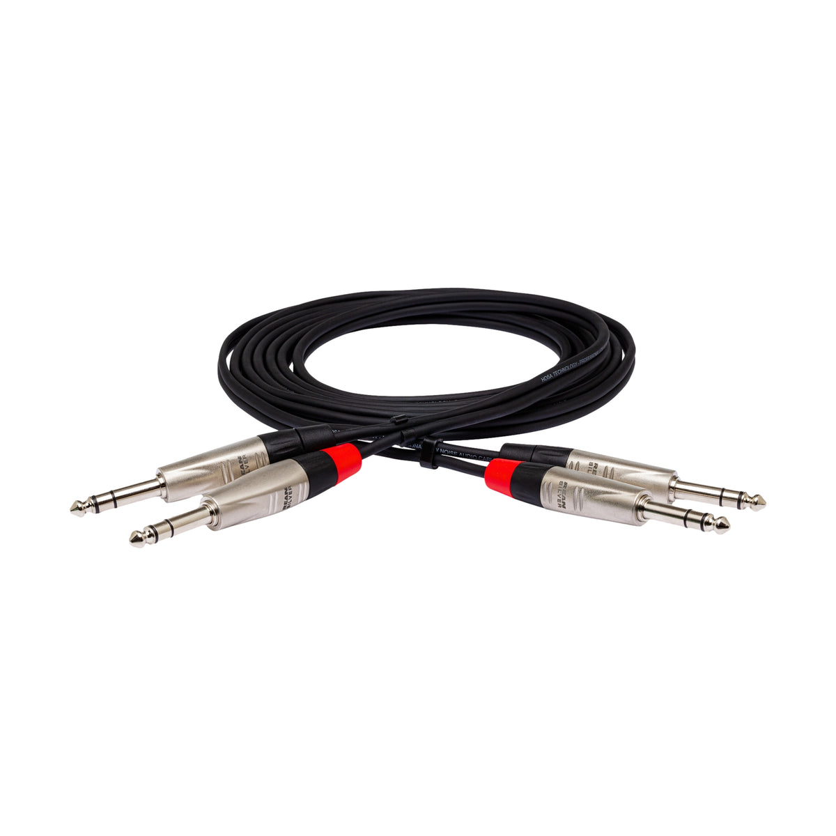 Hosa Pro HSS010X2 Stereo Interconnect Dual Rean 1/4 Inch TRS Cable 10ft