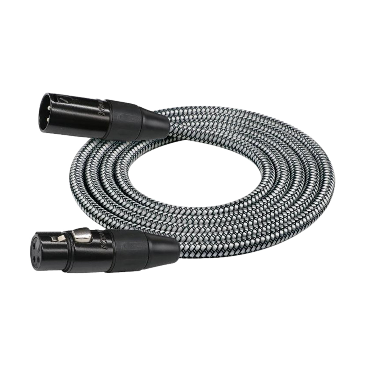 Kirlin 30ft Woven Black XLR to XLR Microphone Cable