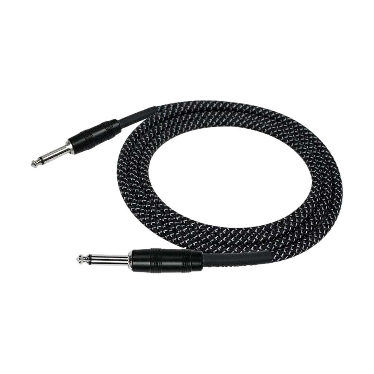 Kirlin IWC201BK 10ft Black Woven Guitar Cable